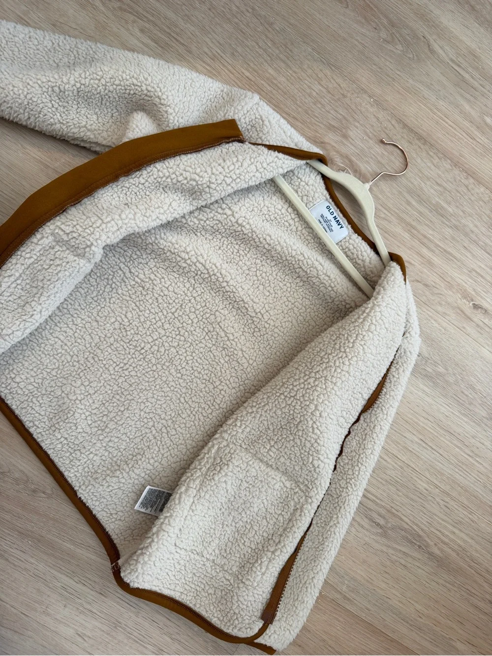 Old navy Unisex Collarless Zip-Front Sherpa Jacket for Toddler